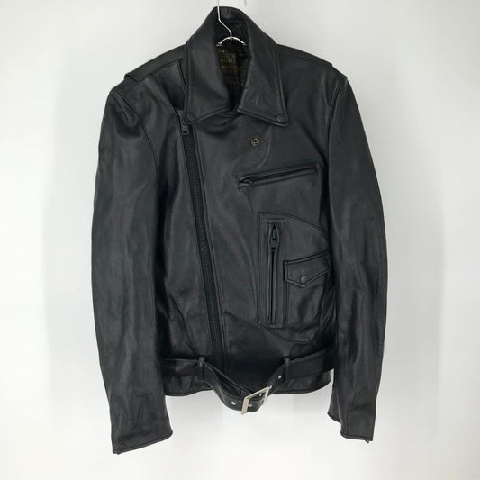 Rude Gallery Double Riders Jacket, Size L, Black #QYCFUC