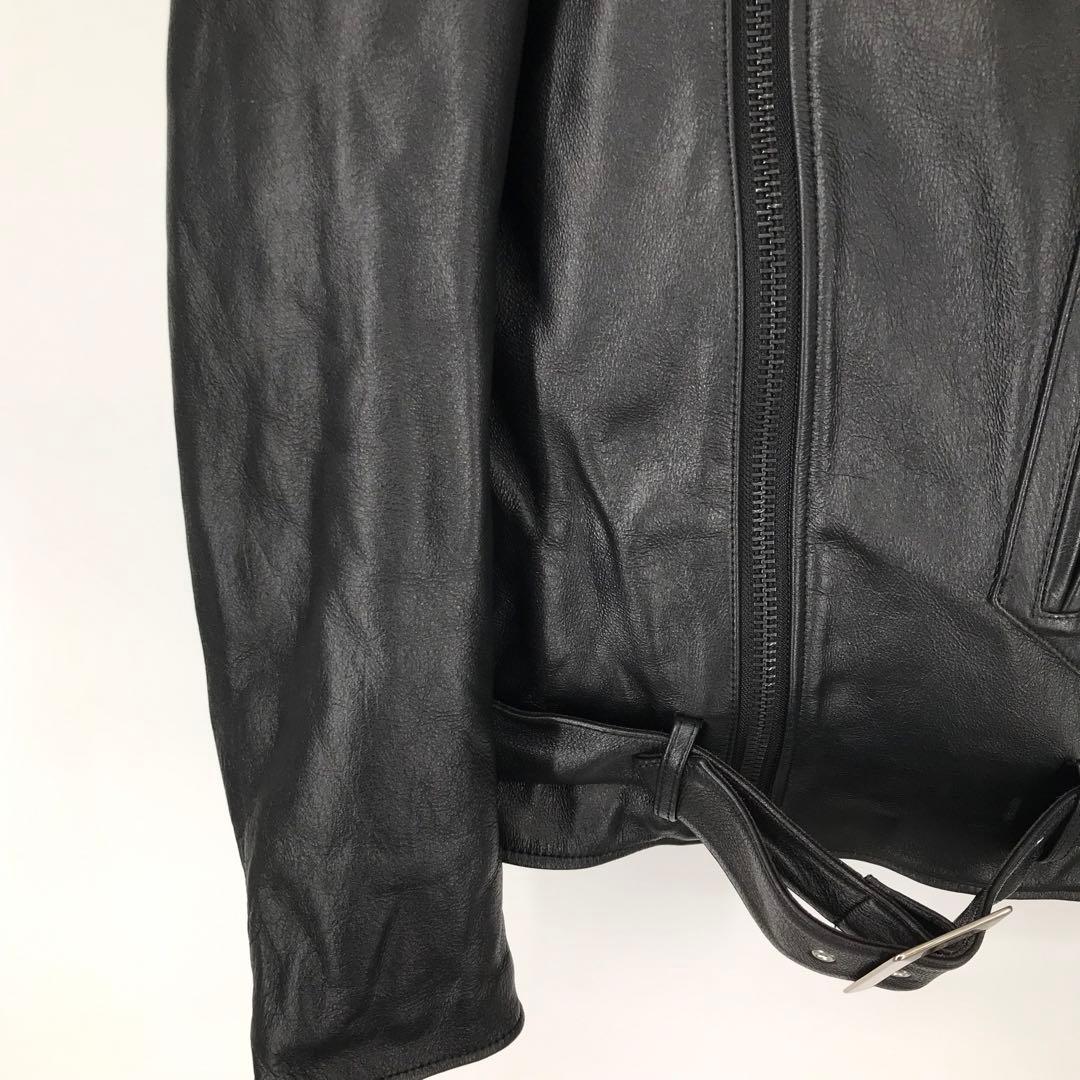 Rude Gallery Double Riders Jacket, Size L, Black #QYCFUC