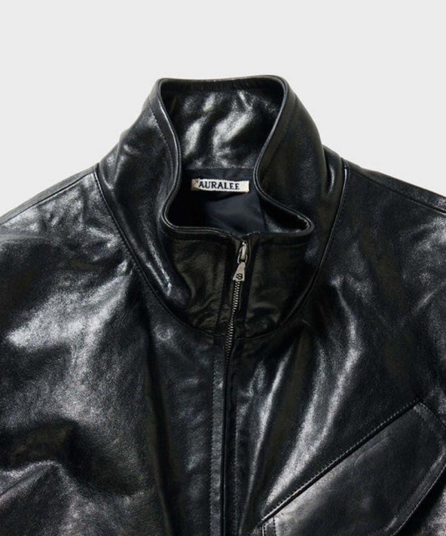 AURALEE 25AW LAMB LEATHER ZIP BLOUSON #QYFV0D