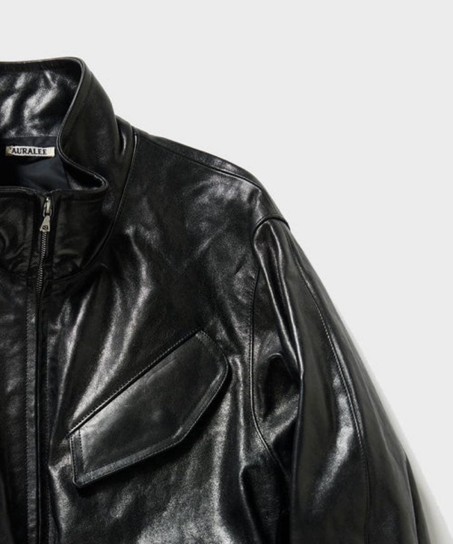 AURALEE 25AW LAMB LEATHER ZIP BLOUSON #QYFV0D