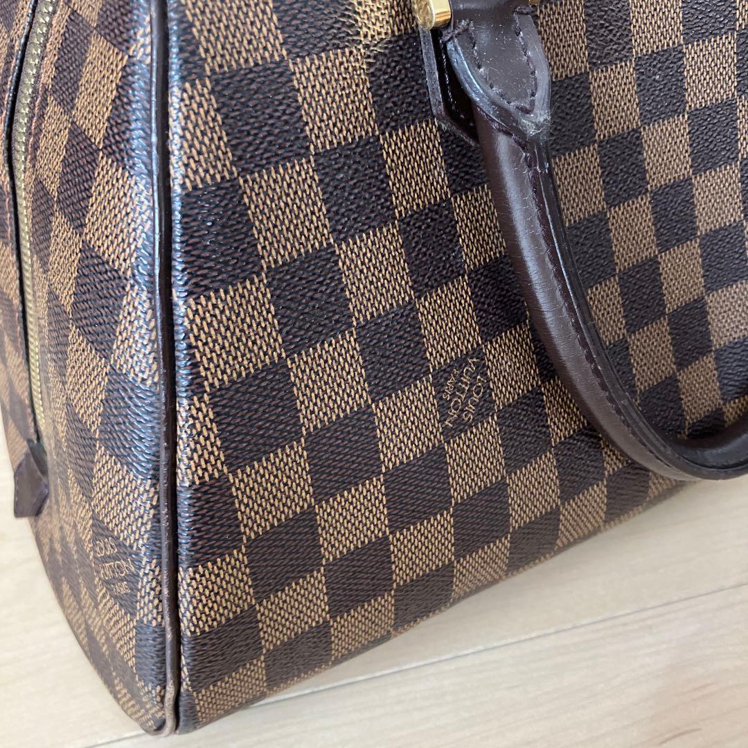 LOUIS VUITTON Riviera MM Damier Canvas Handbag Brown Sapporo Japan Disco #QY13G7