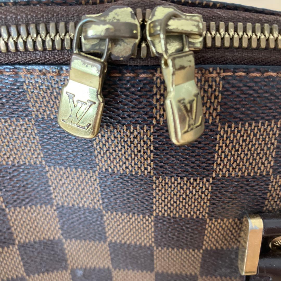 LOUIS VUITTON Riviera MM Damier Canvas Handbag Brown Sapporo Japan Disco #QY13G7