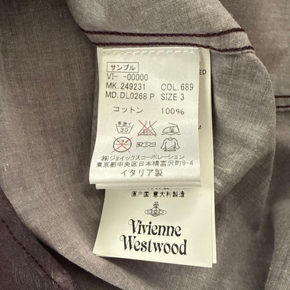 Vivienne Westwood long-sleeved shirt, size 3, dark purple #QY42ZB