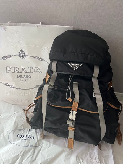 PRADA Re-Nylon Backpack Black Limited #QY5DKW