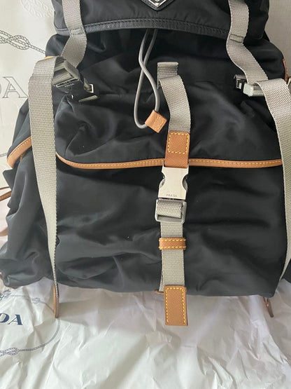 PRADA Re-Nylon Backpack Black Limited #QY5DKW