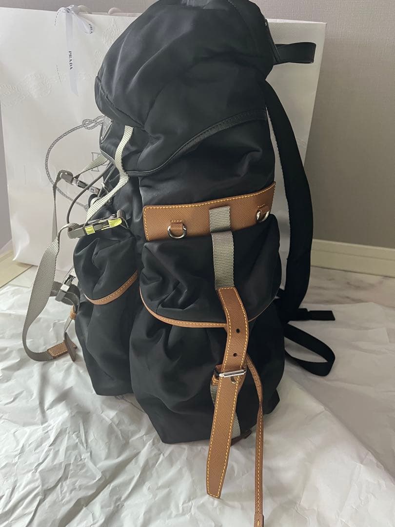 PRADA Re-Nylon Backpack Black Limited #QY5DKW