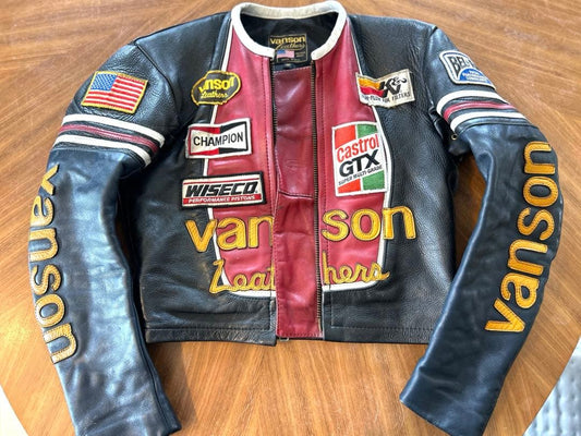 Vanson One Star Leather Jacket, Size 36, Rider's #PF610W