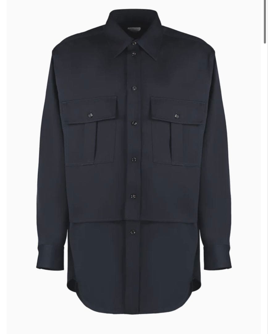 BOTTEGA VENETA WOOL OVERSHIRT NAVY size 44 #PG6V90