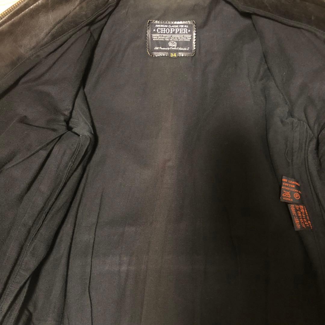 CHOPPER COOLS Single Leather Jacket, Black, Size 34, by Hidemitsu Sato #PF7ASY