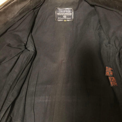CHOPPER COOLS Single Leather Jacket, Black, Size 34, by Hidemitsu Sato #PF7ASY