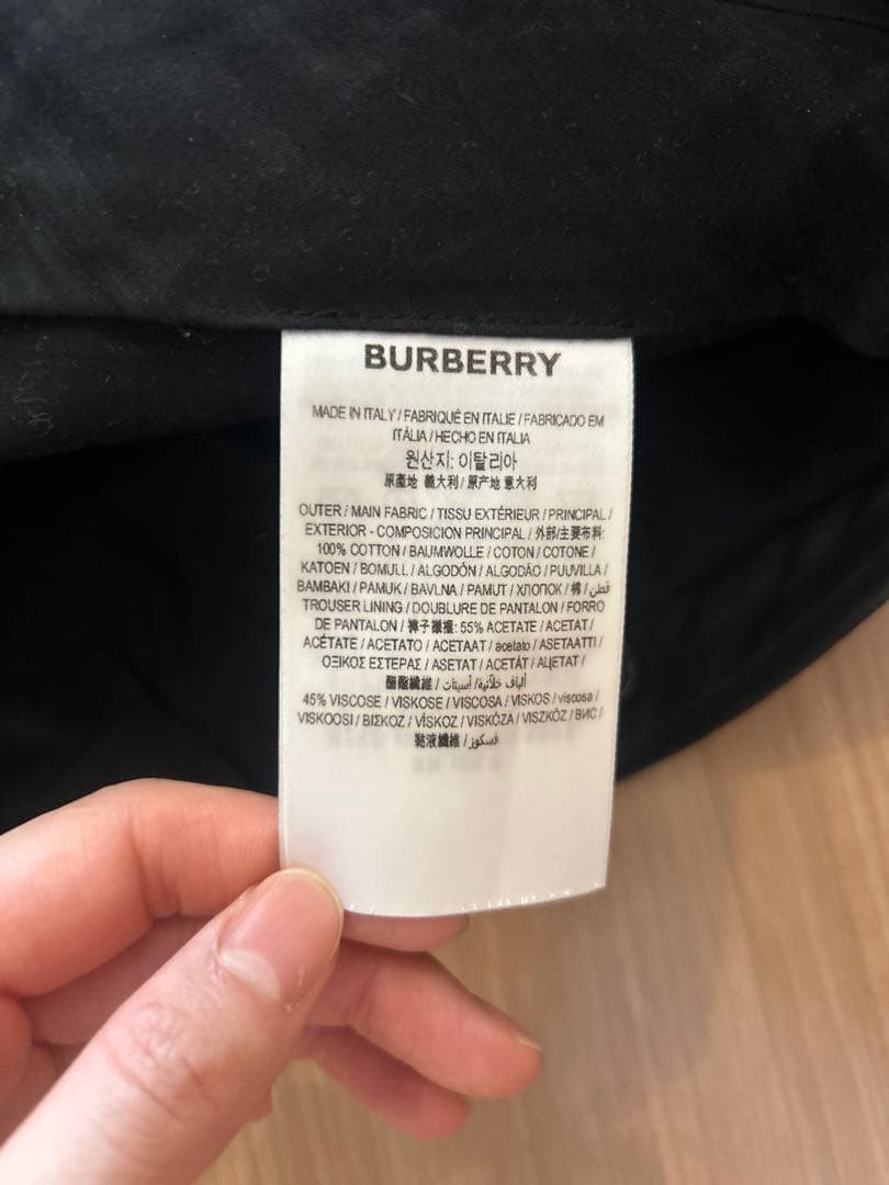 BURBERRY Black Chino Pants with D-Rings, Fall-Spring #PCET3U