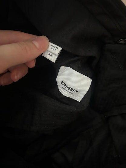 BURBERRY Black Chino Pants with D-Rings, Fall-Spring #PCET3U