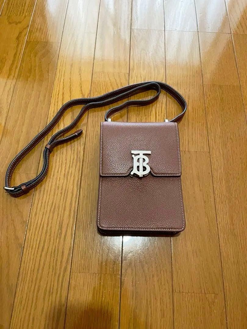 BURBERRY TB Robin Shoulder Bag Brown Leather #QYINCX