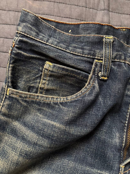 60s Levi's 605 Bige Slim Fit with Black Tab, Vintage 70s 606 #QOK64O