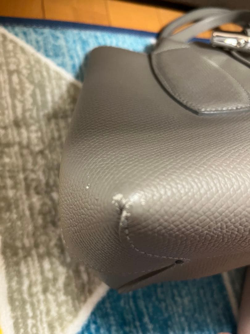 FURLA Roso Grey Leather Tote Bag Medium Shoulder Strap #QY2UCY