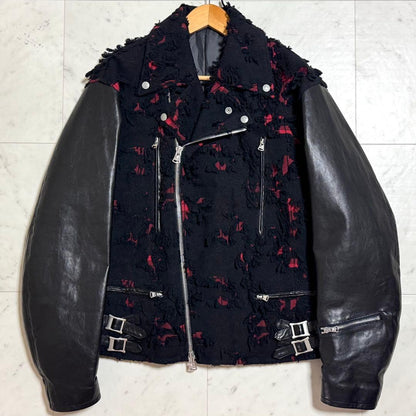 Isamu Katayama Rider's Jacket Check Jacquard + Japan Horse Leather #PFG2WB