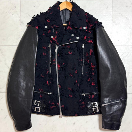 Isamu Katayama Rider's Jacket Check Jacquard + Japan Horse Leather #PFG2WB