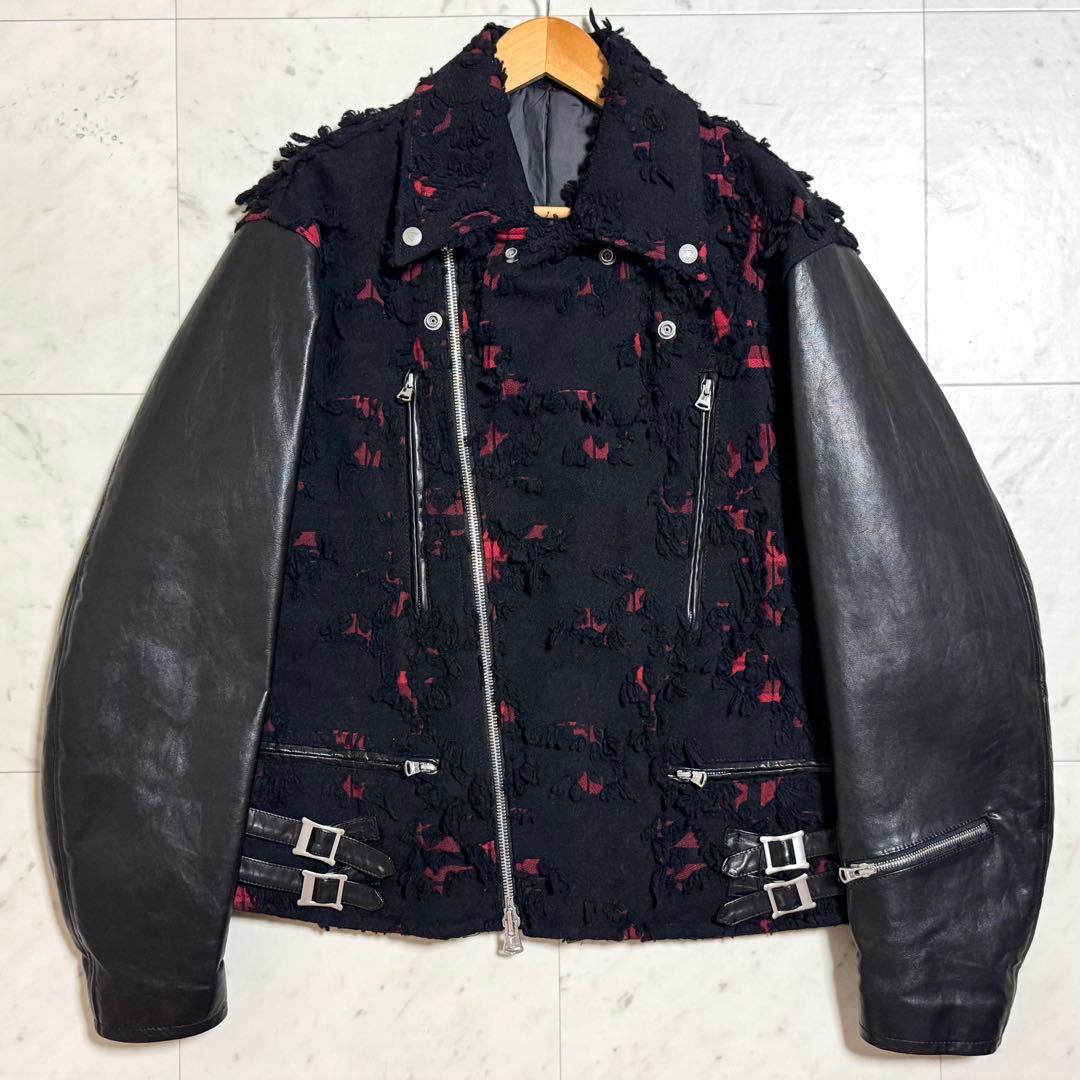Isamu Katayama Rider's Jacket Check Jacquard + Japan Horse Leather #PFG2WB