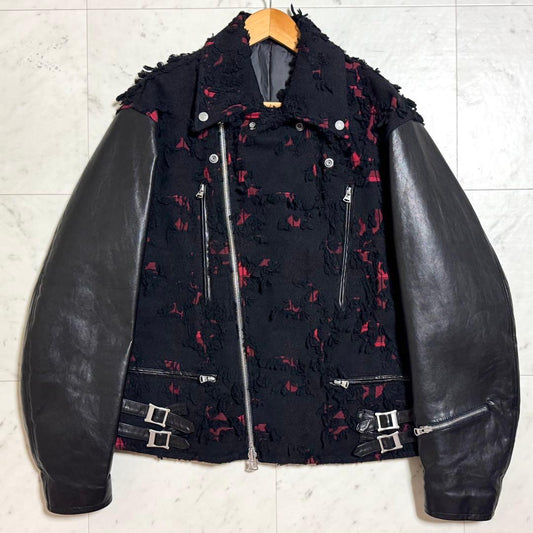 Isamu Katayama Rider's Jacket Check Jacquard + Japan Horse Leather #PFG2WB