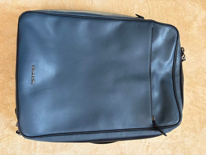 COACH dark blue leather backpack #QYA3BX