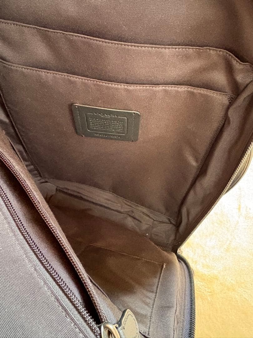 COACH dark blue leather backpack #QYA3BX