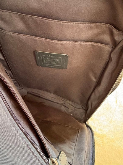 COACH dark blue leather backpack #QYA3BX