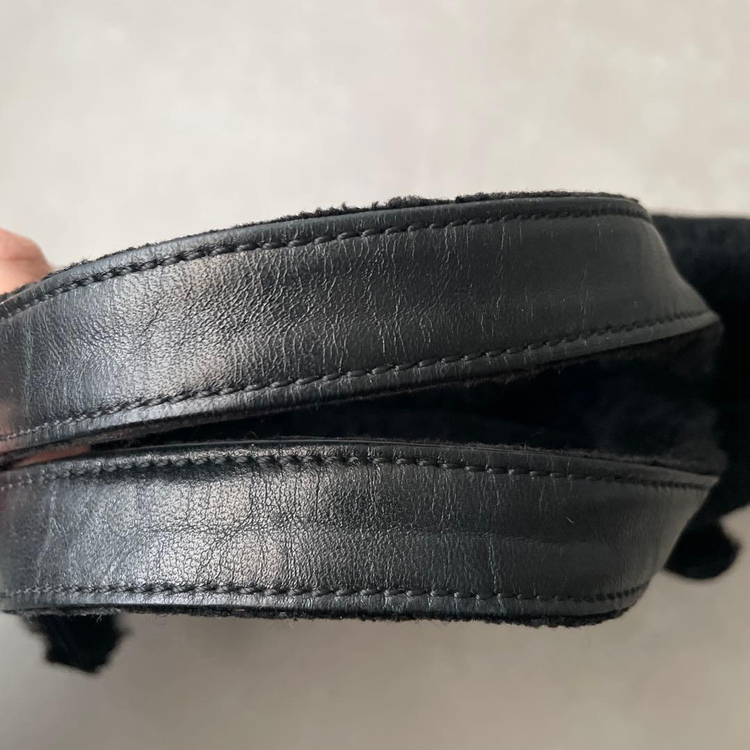 LOEWE Repeat Anagram Black Mouton Leather Handbag Large #QY6H9H