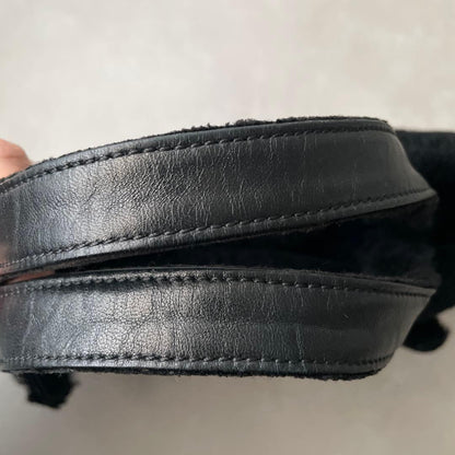LOEWE Repeat Anagram Black Mouton Leather Handbag Large #QY6H9H