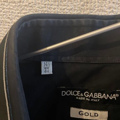 Dolce & Gabbana Gold Long Sleeve Shirt 14 1 2 (37) #QY2SHO