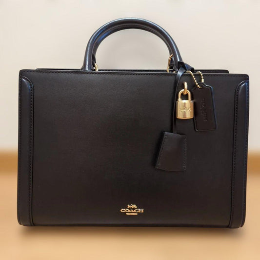 COACH Zoe Carryall Leather 2-Way Handbag Shoulder Bag #QY2M7N