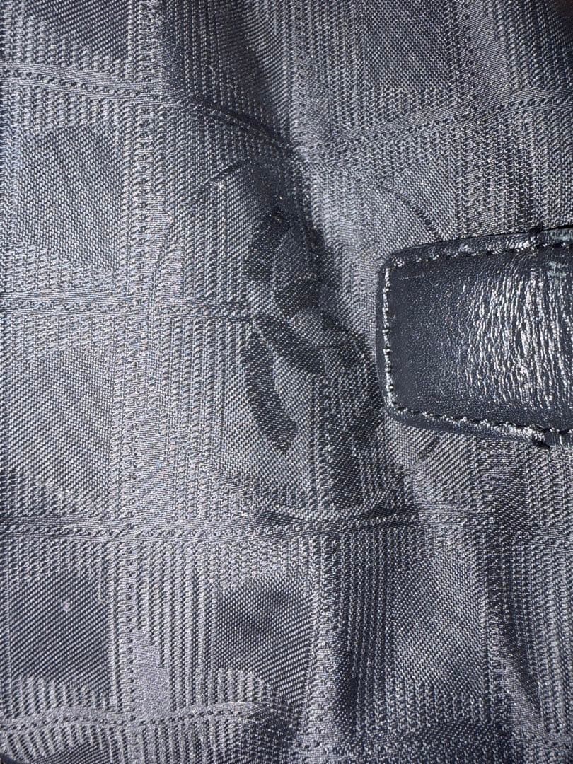 CHANEL Handbag Black Shoulder Strap Logo Zipper Rare Design #QYAIUI