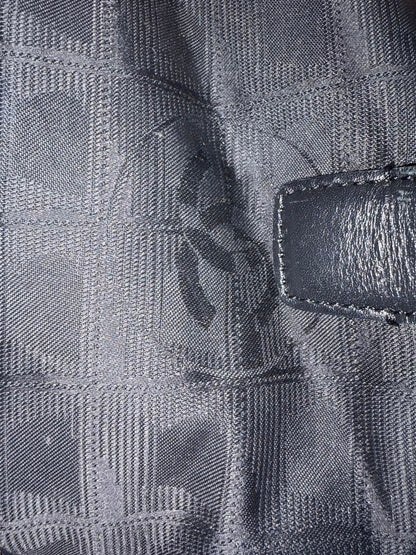 CHANEL Handbag Black Shoulder Strap Logo Zipper Rare Design #QYAIUI