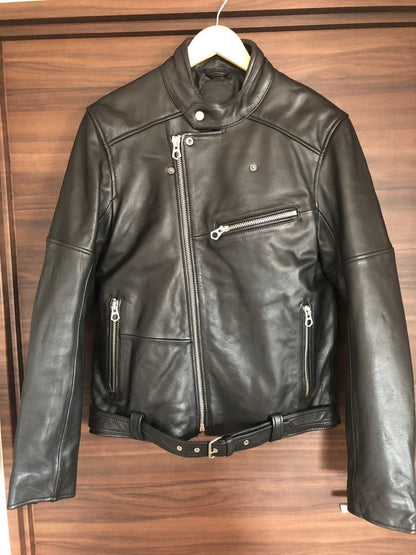 DENHAM Denham leather jacket rider's jacket #QY90GF