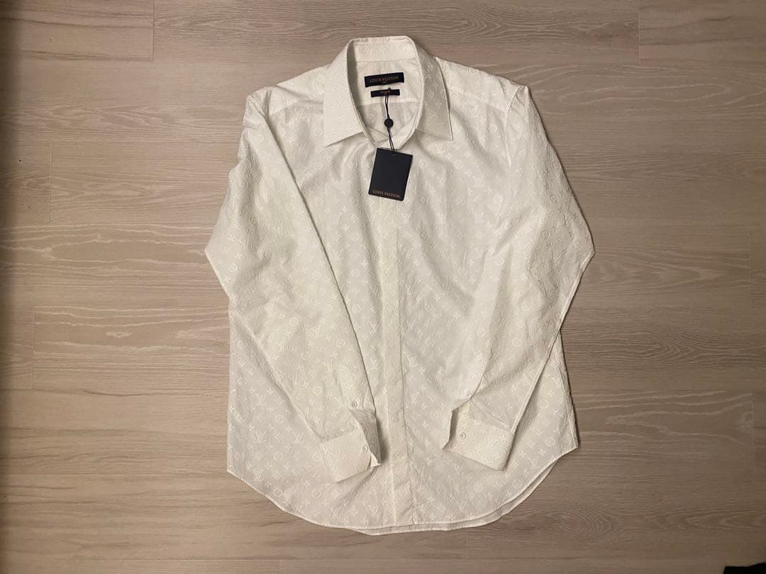 LOUIS VUITTON Monogram Logo Long Sleeve Shirt #PGGATB
