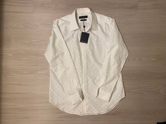 LOUIS VUITTON Monogram Logo Long Sleeve Shirt #PGGATB
