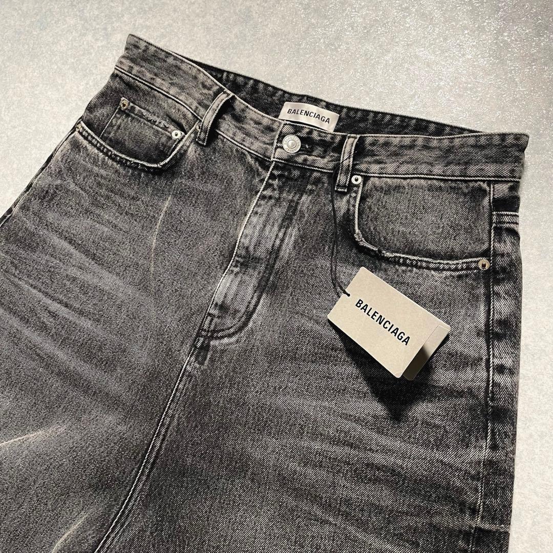 Balenciaga baggy denim pants with tags, distressed, wide, Y2K #QY1I1G