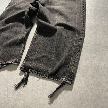 Balenciaga baggy denim pants with tags, distressed, wide, Y2K #QY1I1G