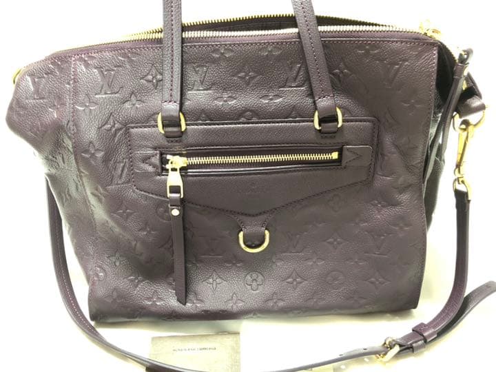 LOUIS VUITTON Empreinte Purple 2-Way Shoulder Tote Bag Rare Mint #QYCP7E