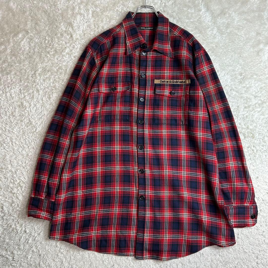 DOLCE & GABBANA Check Shirt XL #QY07SZ