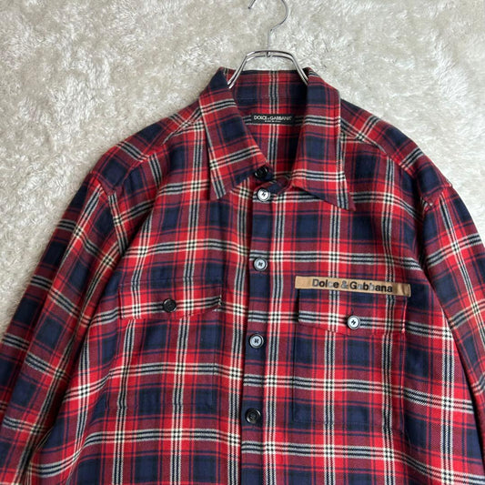 DOLCE & GABBANA Check Shirt XL #QY07SZ