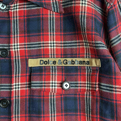 DOLCE & GABBANA Check Shirt XL #QY07SZ