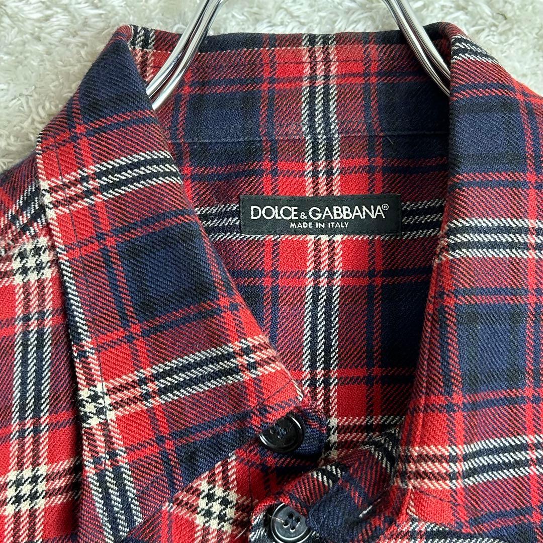 DOLCE & GABBANA Check Shirt XL #QY07SZ