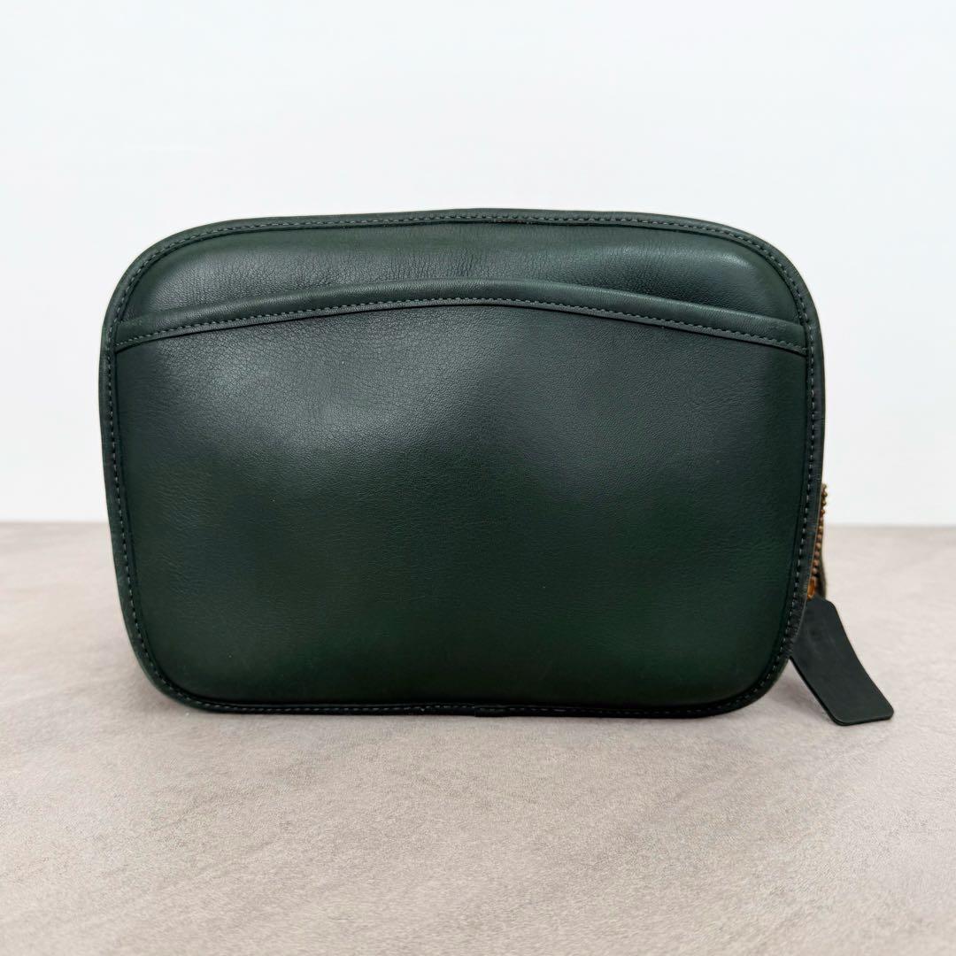 Old Coach Shoulder Bag Green Glove-Tanned Leather USA #QYC8EO