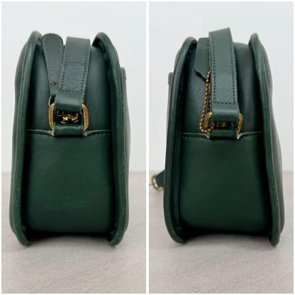 Old Coach Shoulder Bag Green Glove-Tanned Leather USA #QYC8EO