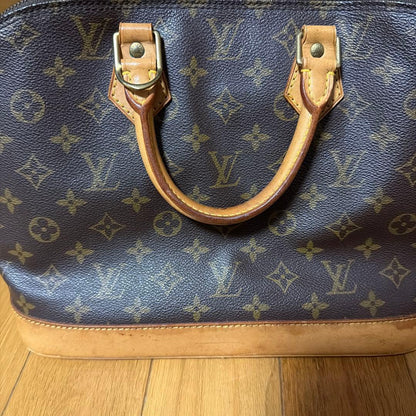 LOUIS VUITTON Monogram Leather Handbag Brown Vintage Authentic From Japa #QY4422