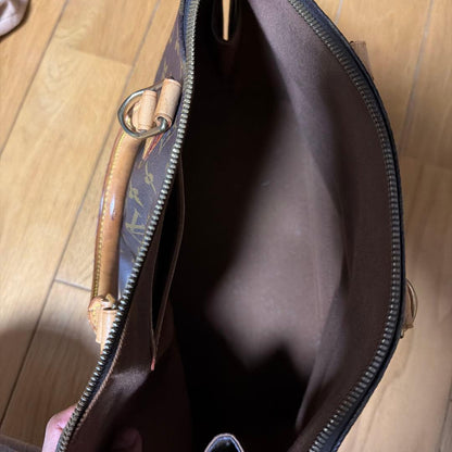 LOUIS VUITTON Monogram Leather Handbag Brown Vintage Authentic From Japa #QY4422