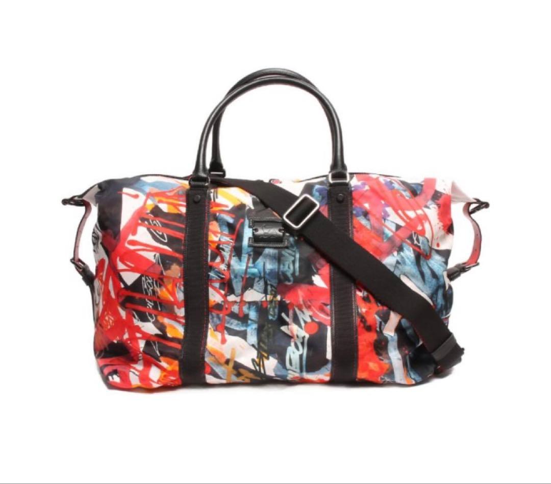Christian Louboutin 2-Way Boston Bag Paint Design Rare Limited #QYI0AT