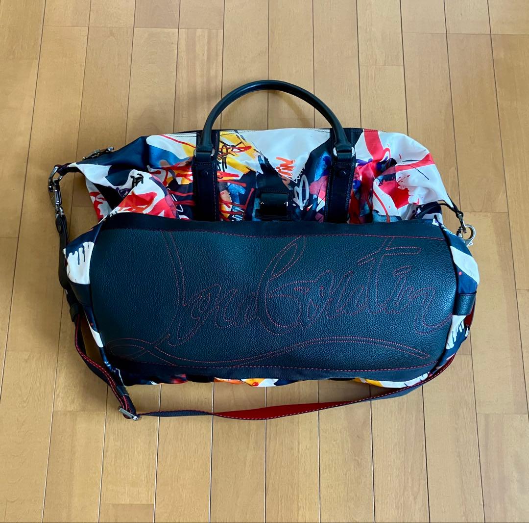 Christian Louboutin 2-Way Boston Bag Paint Design Rare Limited #QYI0AT
