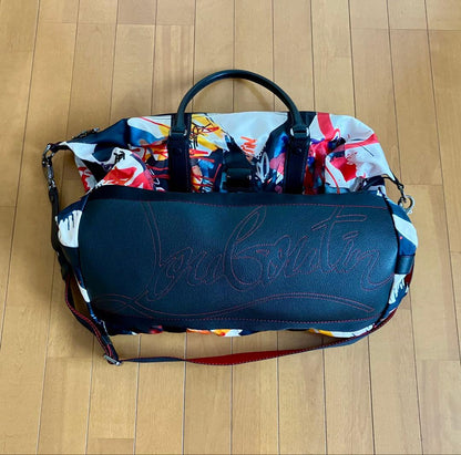 Christian Louboutin 2-Way Boston Bag Paint Design Rare Limited #QYI0AT