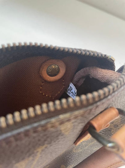 LOUIS VUITTON Speedy Mini Monogram Canvas Handbag Brown #QYGQX3